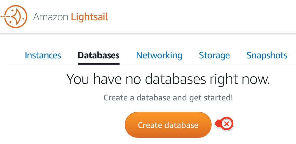 Amazon Lightsail database