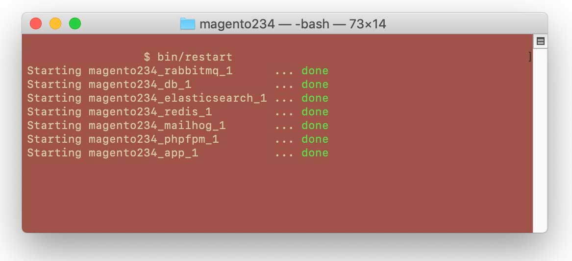 docker magento restart