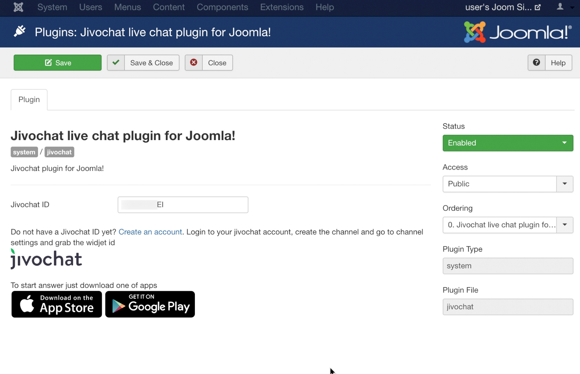 Free live chat module for joomla 3