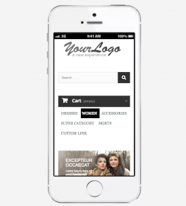 ShopBy Top navigation menu