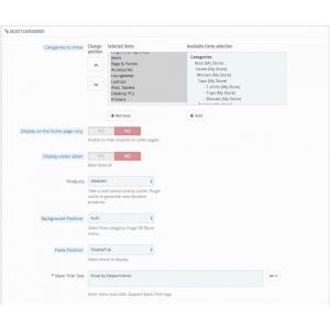 Shop Departments Menu (amazon style)