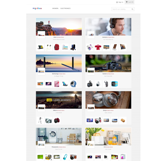 Brands Manufacturers Wall: Listing promo block Module