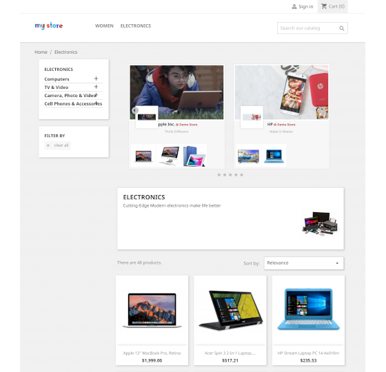 Brands Manufacturers Wall: Listing promo block Module
