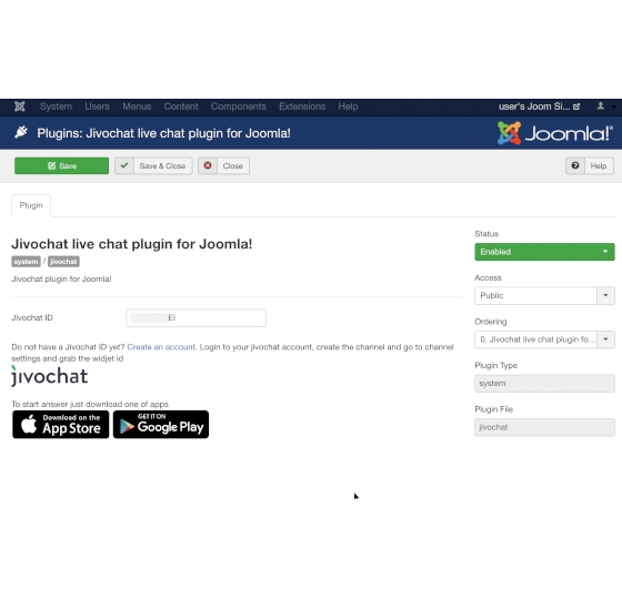 live chat plugin for joomla