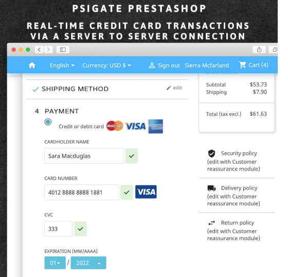 PrestaShop PsiGate credit card payment