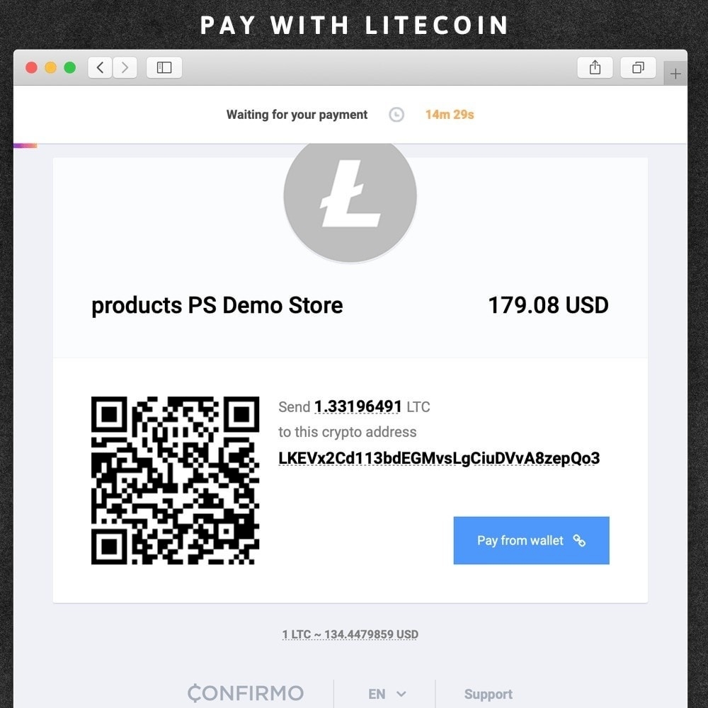 Prestashop accept bitcoins or litecoins with Confirmo (BitcoinPay) - Flagon  - Digital Products